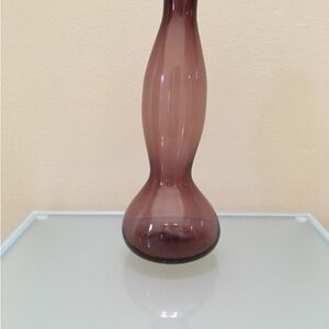 Groovy, curvy rose taupe glass vase